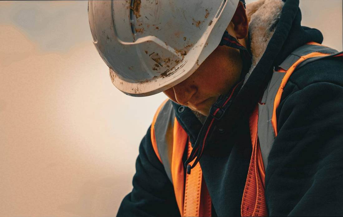 Groundworker portrait from the grain store build film
